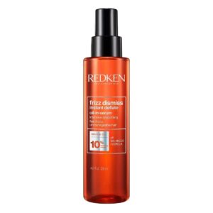 Redken Frizz Dismiss Instant Deflate Sulfate-Free Oil-In-Serum For Frizzy Hair – Enhances Smoothness and Shine With Babassu Oil
