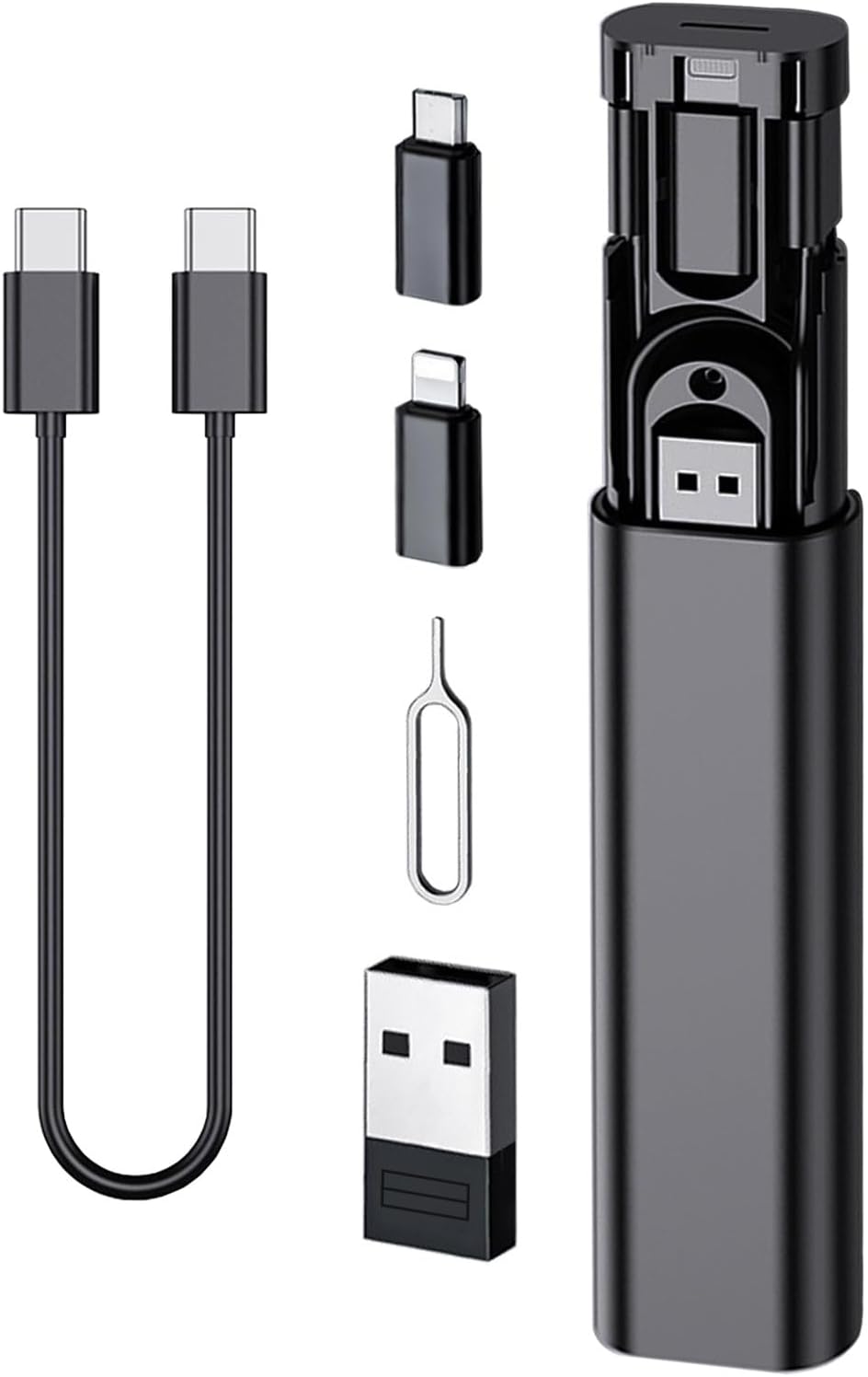 Multi USB Charging Adapter Cable & Conversion Set, USB A to Type C & Lightning Adapter, 60W Fast Charging & Data Transfer Cable