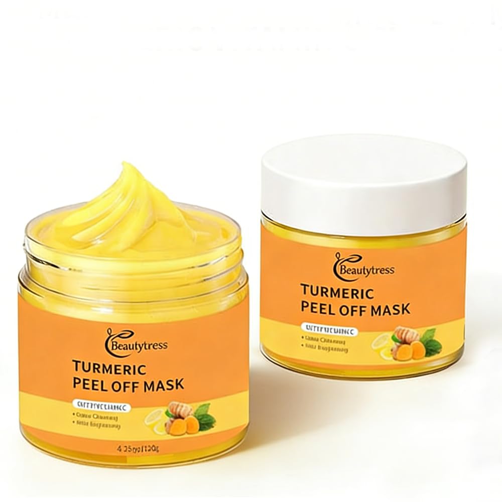 Vitamin C Peel Off Face Mask, Turmeric Moisturizing Mask, Deep Cleansing Face Peel Mask,Face Mask for Pores, Dirts, Oil, 2 Packs
