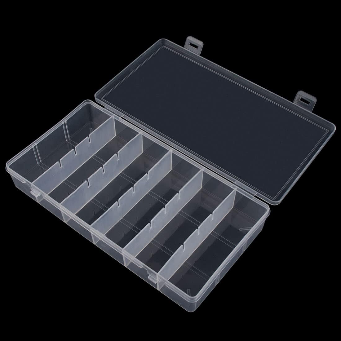 clear visible plastic storage box cosmetic tools storage box makeup tools fishing tackle accessory box organizer jewelry screws hardware accessories organizer box (2Pack) - Image 3