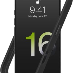 RhinoShield Bumper Case Compatible with iPhone 16 Pro | CrashGuard – Shockproof Slim Design Protective with Military Grade Drop Protection – Black