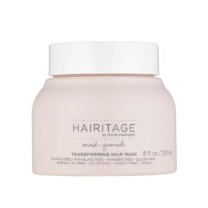 Hairitage Hydrating Argan Oil Deep Conditioning Hair Mask For Dry Damaged + Curly, Color Treated, Frizzy Hair – Moisturizing Hair Repair Treatment with Shea Butter, Aloe & Soy Protein – Soften & Shine | Moisturizing, Treatment, Anti-Frizz, Hydration, Deep Conditioning, Curl Repair Mask