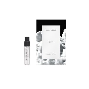 Lake & Skye 11 11 Eau de Parfum Sample, Clean Skin Musk & White Amber Unisex Fragrance with Ozonic & Marine Notes, 0.06 fl oz (2 ml)