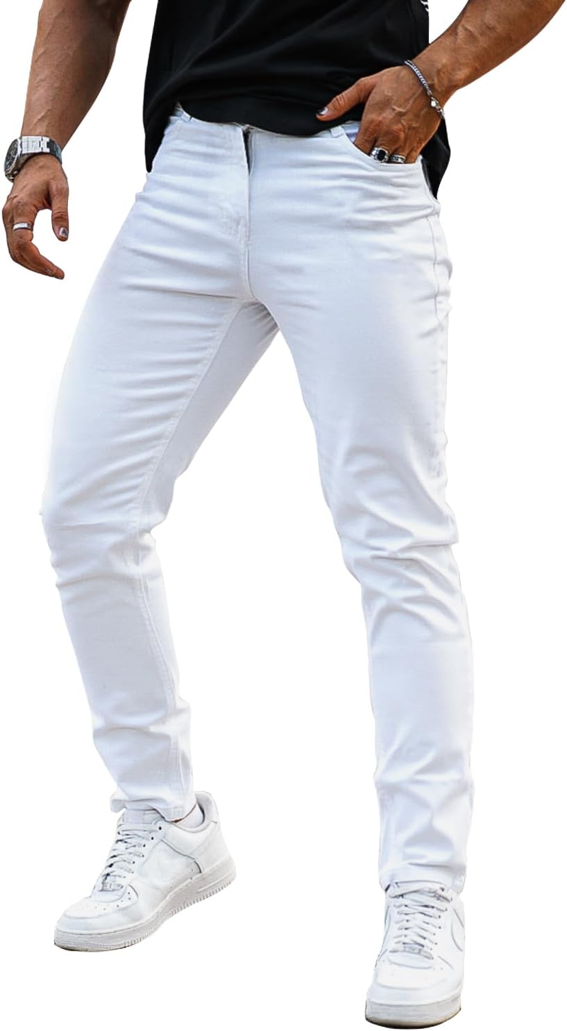 Heyfanee Mens Slim Fit Jeans Stretch Denim Pants for Men