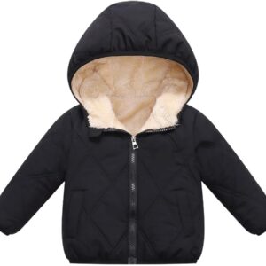 Baby Boys Girls Toddlers Winter Coats Puffer Jacket Hooded Down Snow Jacket Coat Outerwear
