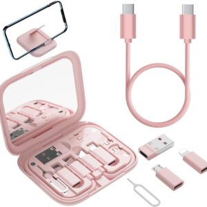 YANZIE USB-C Adapter Kit for iPhone 16/17 Pro, Google Pixel & Samsung Galaxy – USB-A to C, Micro-USB to Type-C, Short USB-C Cable, OTG, Mirror Case