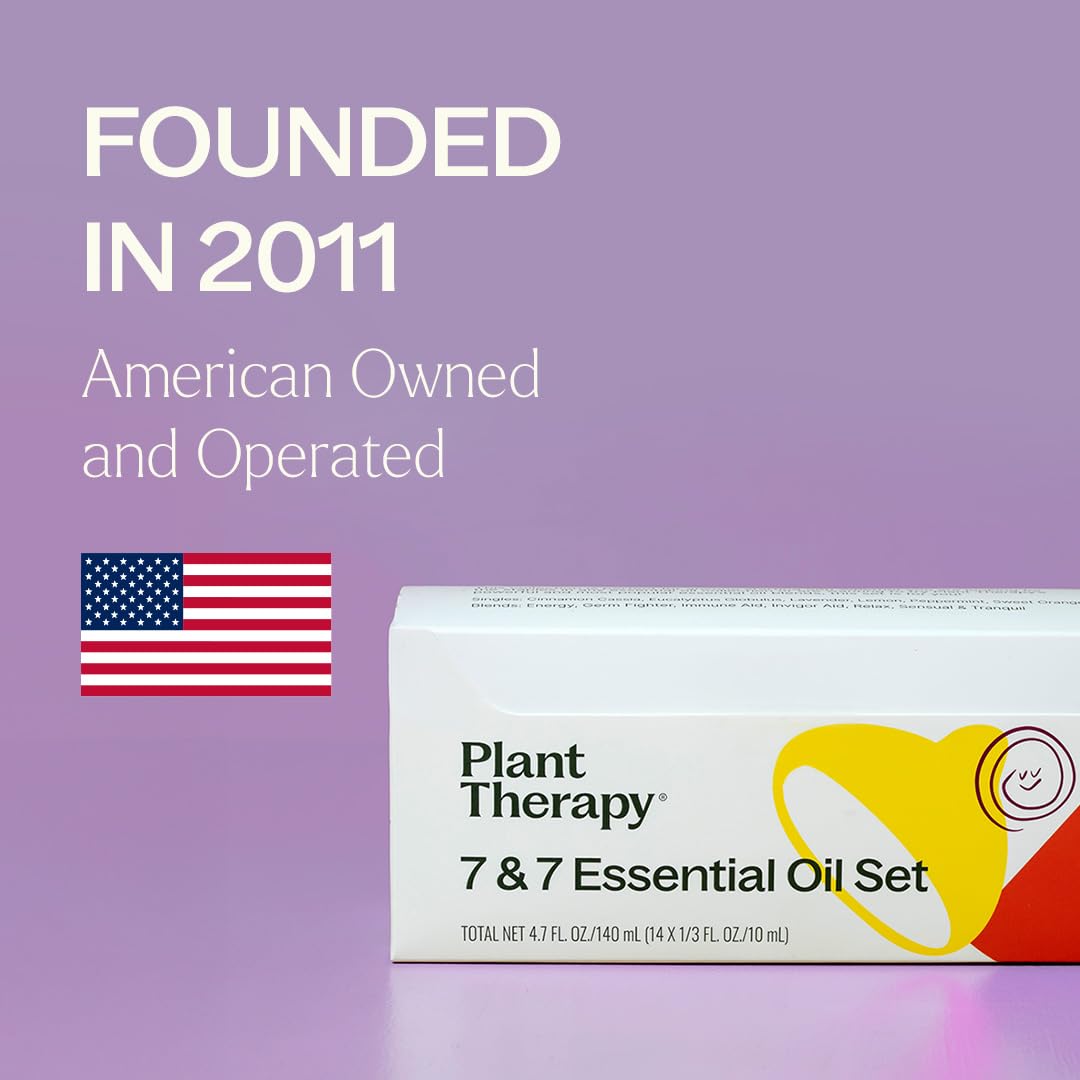 Plant Therapy 7 & 7 Essential Oils Set, 7 Most Popular Single Essential Oils Plus 7 Favorite Blends, Each 10 mL (1/3 oz), 100% Pure, Undiluted, Great for DIYs, Skincare and Essential Oil Diffusers - Image 7