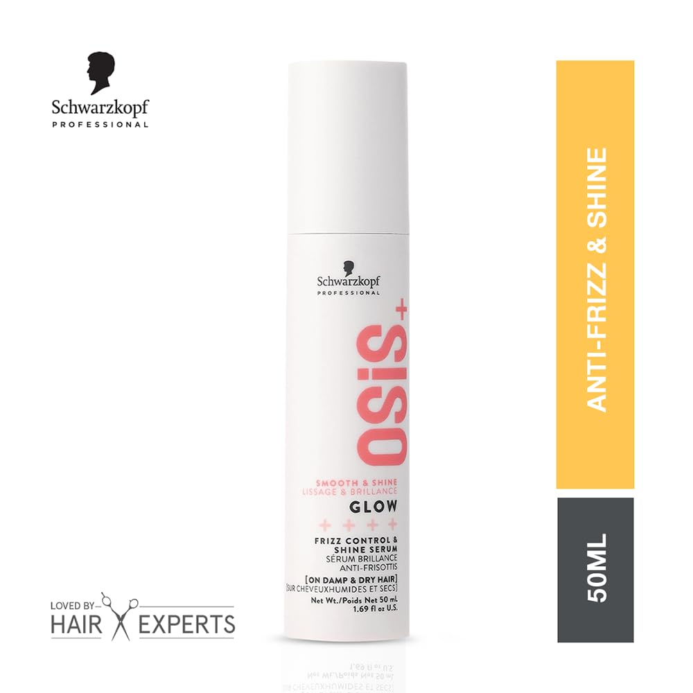 OSiS+ Glow Anti-Frizz Shine Serum - Lightweight Heat Protection & Frizz Control for All Hair Types - Image 2