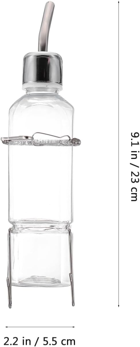 Small Animal Water Bottle 2 Pack, No Drip Guinea Pig Water Bottle & Rabbit Water Dispenser, 350ml Leakproof Pet Water Dispenser for Hamster, Bunny & Small Pet Cage Accessories - Image 2