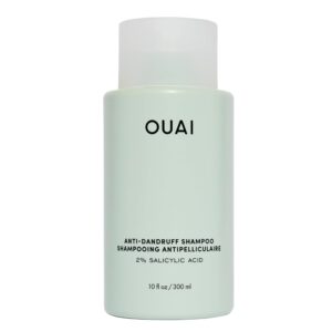 OUAI Anti Dandruff Shampoo – Soothing Salicylic Acid Shampoo for Flaky, Dry and Itchy Scalp – Reduces Itching, Redness and Irritation – Sulfate Free Scalp Care (10 Fl Oz)
