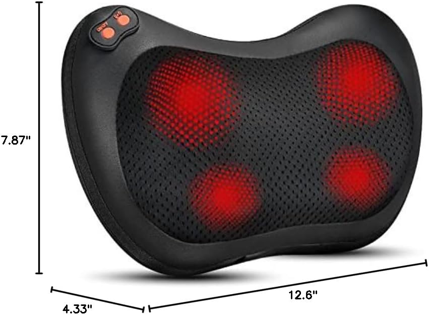 iKristin Back Massager, Shiatsu Neck Massager with Heat, Electric Back Massager for Shoulder, Back, Leg, Deep Tissue Kneading Massage to Relief Muscles, Massage Pillow for Mom/Dad/Women/Men M - Image 6