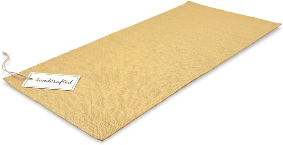 LFH Home Handmade Cotton Yoga Mat Cotton Rug picnic mat For Exercise, Workout, Fitness - Perfect Heavy Quality Eco Friendly Natural Cotton Woven Reversible Yoga Mats for Men & Women - 72x26 Inch.