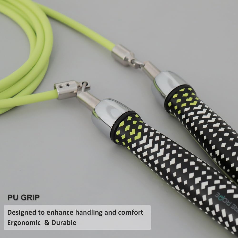 HEREROPE 1/4LB Weighted Jump Rope for Speed, Cardio, Boxing & Workout, Skipping Rope with Ball-bearing, Comfortable & Ergonomic Grip, Tangle Free Cable, Jump Ropes for Men Women Fitness - Image 6