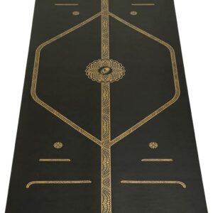 Liforme Printed Yoga Mat Collection – Free Yoga Bag Included – Patented Alignment System, Warrior-like Grip, Non-Slip, Eco-friendly, Sweat-resistant, Long, Wide and Thick for Comfort