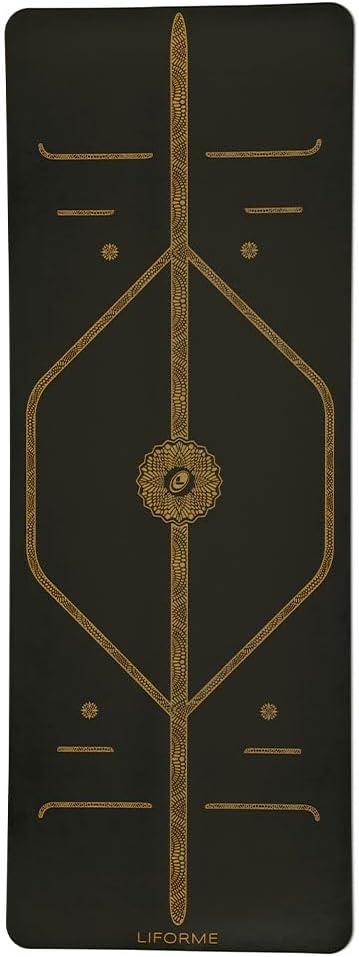Liforme Printed Yoga Mat Collection - Free Yoga Bag Included - Patented Alignment System, Warrior-like Grip, Non-Slip, Eco-friendly, Sweat-resistant, Long, Wide and Thick for Comfort - Image 3