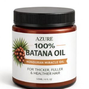 Azure Batana Oil Hair Growth – Natural formula for thicker, fuller hair – Promotes healthy hair growth – 4 fl oz (1 bottle)