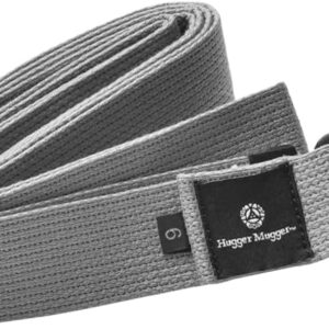 Hugger Mugger Cinch Cotton Yoga Strap – Super Strong Cotton, Quiet Cinch-Style Buckle, Long Length Great for Taller People