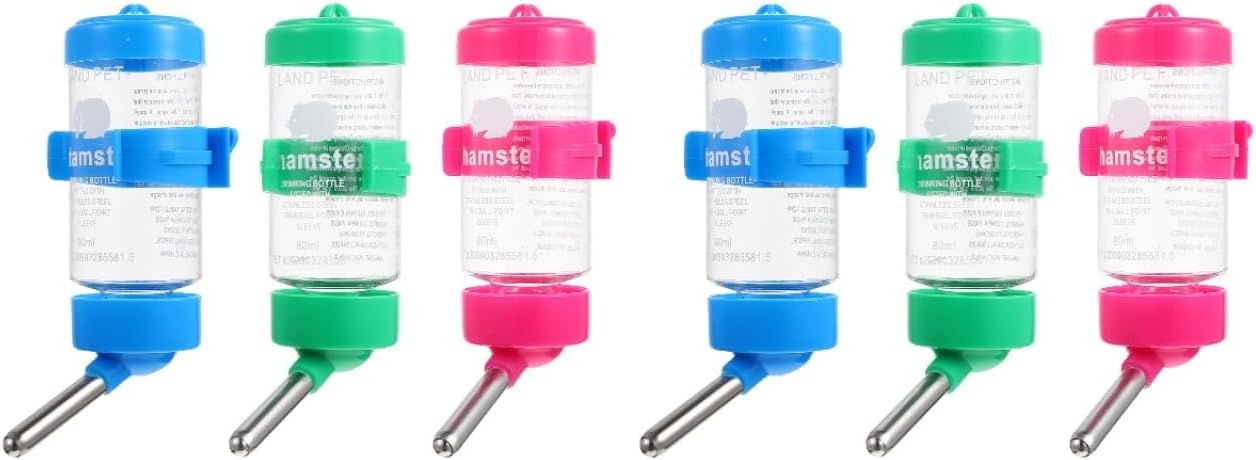 INOOMP 6 Pcs Pet Water Fountain Hanging Hamster Bottle Convenient Hamster Water Bottle Chinchilla - Chinchilla Supply Convenient