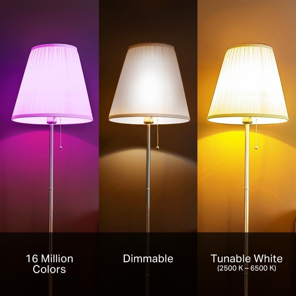 Kasa Smart Light Bulbs, Full Color Changing Dimmable Smart WiFi Bulbs Compatible with Alexa and Google Home, A19, 60 W 800 Lumens,2.4Ghz only, No Hub Required, 2-Pack (KL125P2), Multicolor - Image 6