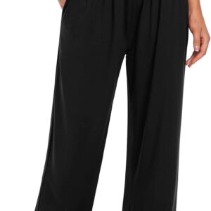 UEU Women’s Casual Loose Wide Leg Cozy Pants Yoga Sweatpants Comfy High Waisted Sports Athletic Lounge Pants with Pockets