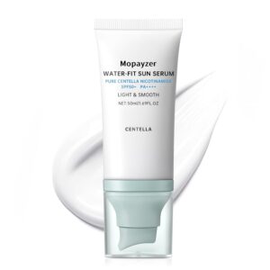 Centella Sunscreen SPF 50, Hyalu Cica Sunscreen for Face, Water Resistant Strong UV Protection No White Cast, Madagascar Face Sun Screen Oil Free, Water Fit Sun Serum(Blue 1)