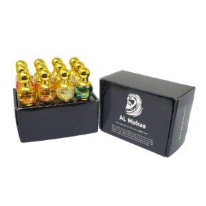 White Oudh Attar – 10 ML x 12 Roll-On | Long Lasting UnisexUnits – 100% Pure Perfume Oil | Rose, Oud, Sandalwood, Fruity Sweet, Amber & Woody Notes | Alcohol-Free Concentrated Attar