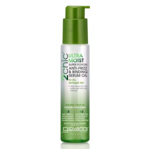 GIOVANNI 2chic Ultra-Moist Super Potion – Anti Frizz Binding Serum, Prevents Split Ends, Avocado & Olive Oil, Aloe Vera, Shea Butter, Botanical Extracts, No Parabens, Color Safe – 2.75 oz