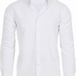 Nautica Slim Fit Mens Dress Shirts Long Sleeve Performance Polyester Fabric Wrinkle Free 4-Way Stretch