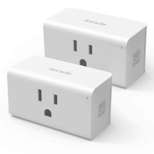 TENDA SP3 (2 Pack) Smart Plug WiFi Outlet Switch, Compatible with Alexa & Google Assistant for Voice Control, Timer & Schedule Function, Compact Design, UL FCC RoHS Certified, No Hub Required