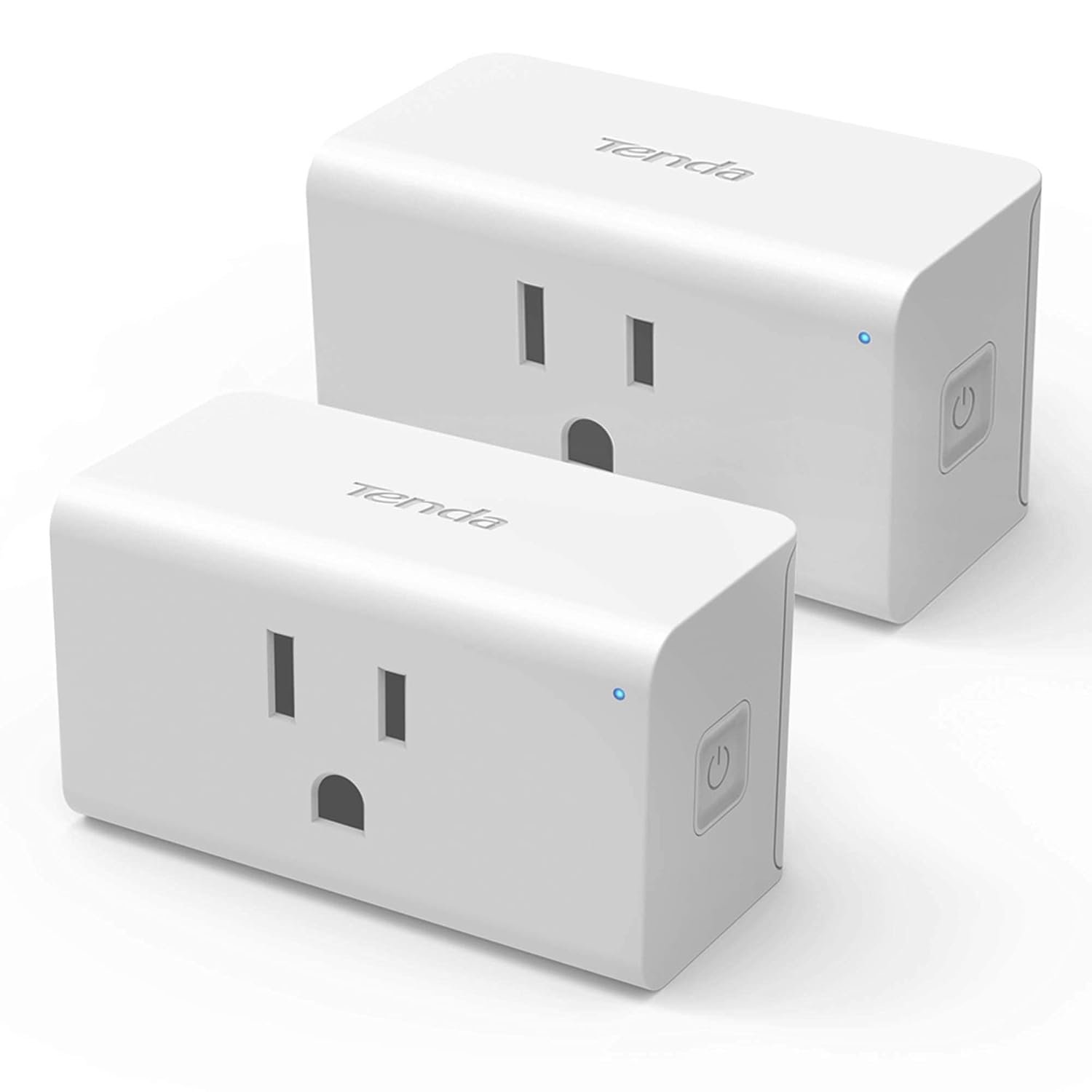 TENDA SP3 (2 Pack) Smart Plug WiFi Outlet Switch, Compatible with Alexa & Google Assistant for Voice Control, Timer & Schedule Function, Compact Design, UL FCC RoHS Certified, No Hub Required