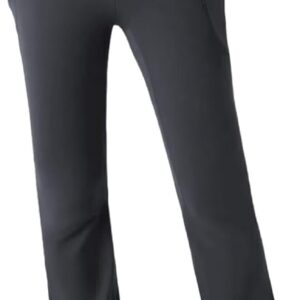 Womens High Waist Yoga Pants Stretchy Casual Trousers Straight Leg Pull On Side Pockets