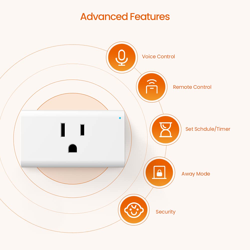 TENDA SP3 (2 Pack) Smart Plug WiFi Outlet Switch, Compatible with Alexa & Google Assistant for Voice Control, Timer & Schedule Function, Compact Design, UL FCC RoHS Certified, No Hub Required - Image 3