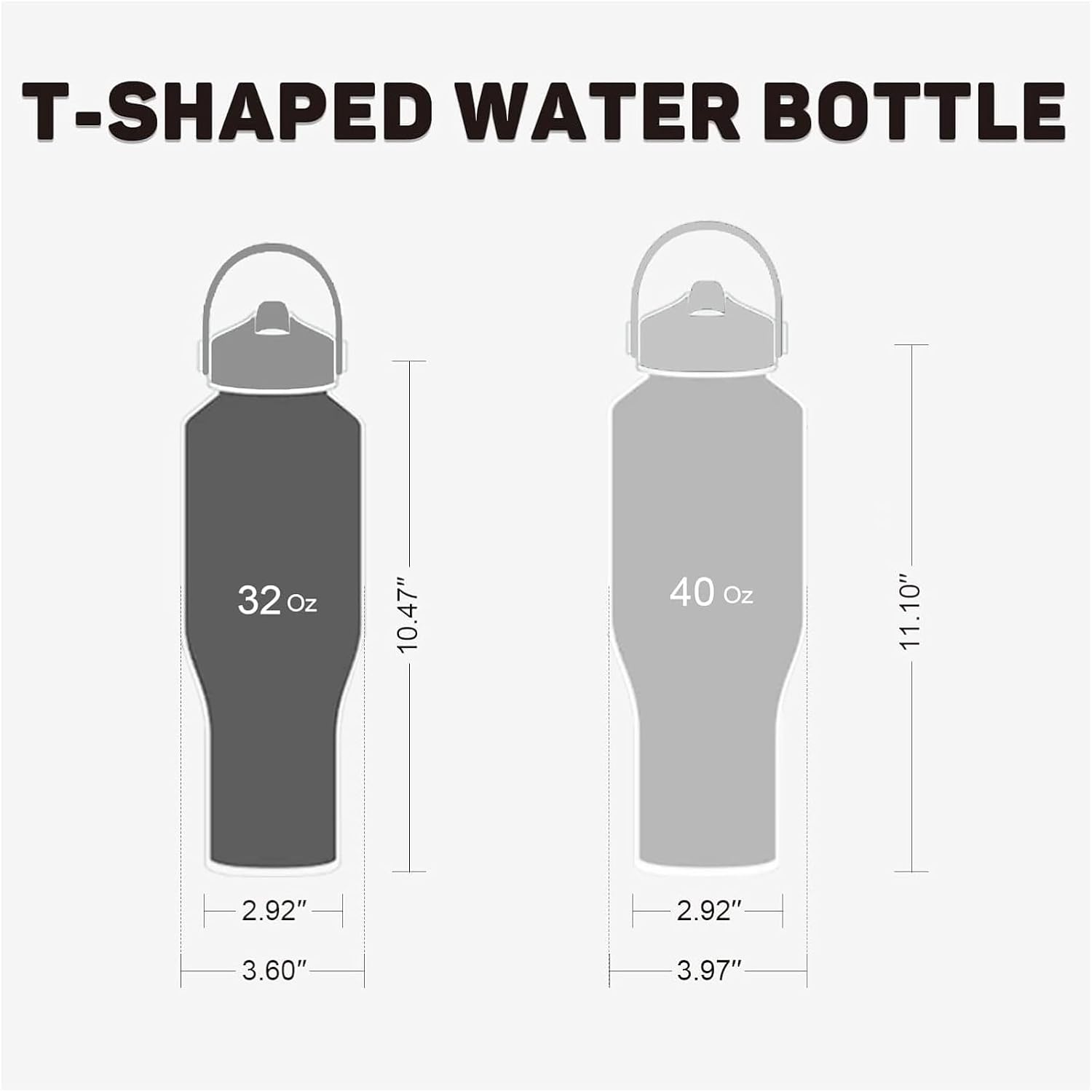 40oz Water Bottles Insulated with Straw,Leak Proof Water Bottles Fit in Car Cup Holder,Mens Water Bottle Stainless Steel for Gym,Hiking,Travel,Bpa free,Navy Blue - Image 2