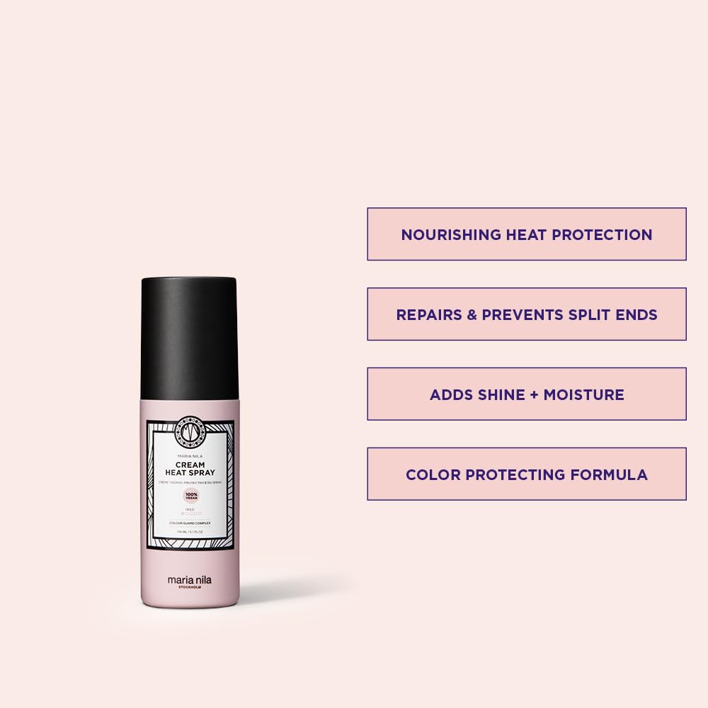 Maria Nila Cream Heat Spray, Rebuilds Damaged Hair, Adds Moisture & Prevents Split Ends, 100% Vegan & Sulfate/Paraben free, 5.1 Fl Oz - Image 2