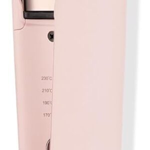 L’Ange Hair Straight Forward Titanium Flat Iron | Professional 2-in-1 Hair Styling Iron | 1″ Snag-Free Hair Straightener | Fast Heat-Up, Adjustable Temperature, Auto Shut-Off, Dual Voltage, Blush