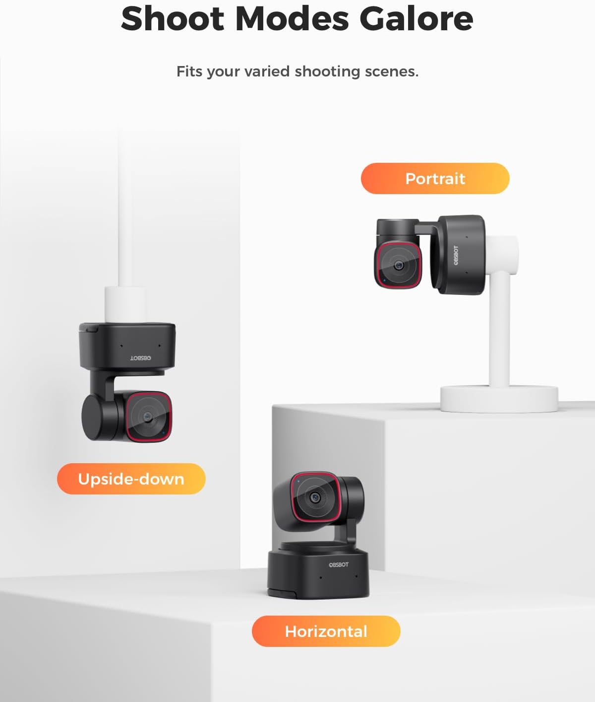 OBSBOT Tiny 2 Lite 4K Webcam for PC, AI Tracking PTZ Streaming Camera with 1/2" Sensor, Gesture Control, 60 FPS, HDR, Microphones, Web Camera for Desktop Computer, Laptop, Meeting, Video Calls, etc. - Image 7