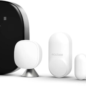 ecobee Comfort and Security Bundle, Smart Thermostat Premium with Siri and Alexa and Built in Air Quality Monitor and Smart Sensor with SmartSensor for Doors and Windows 2-Pack