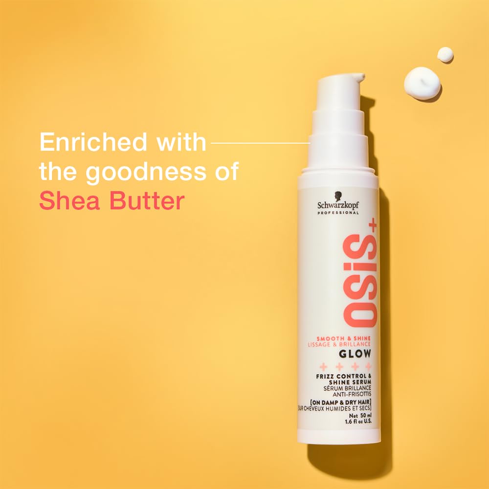 OSiS+ Glow Anti-Frizz Shine Serum - Lightweight Heat Protection & Frizz Control for All Hair Types - Image 5
