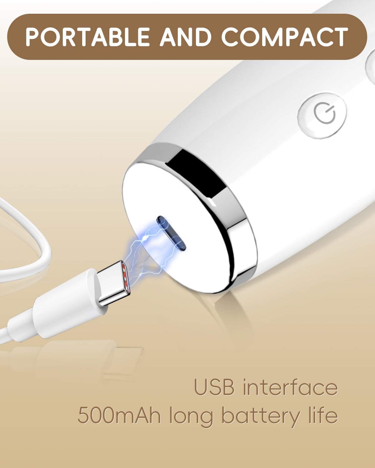 Rechargeable Blackhead Vacuum Pore Cleaner - 5 Attachments & 3 Suction Levels for Deep Facial Cleansing, USB-Powered Blackhead Remover for Women and Men (White) - Image 7