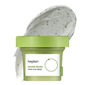 beplain Mung Bean Pore Clay mask | Blackhead Removal | Pore Cleansing Wash Off Pack | Korean Mud Mask (4.05 fl oz /120ml)