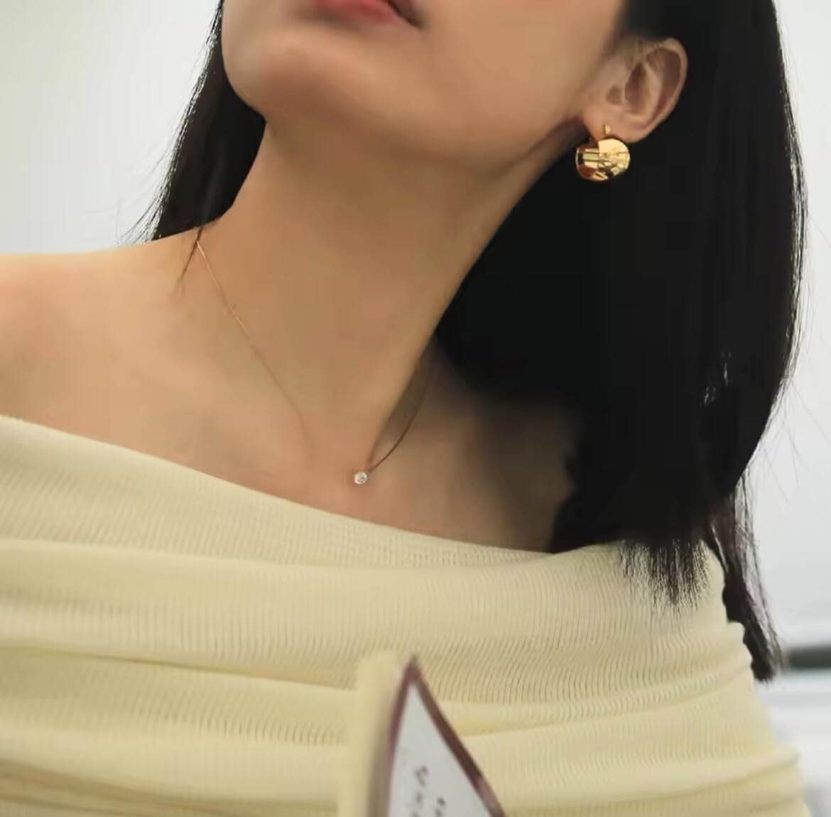 Minimalist Zircon Pendant Necklace for Women - Stainless Steel Adjustable Choker, 15.7"-17.7", Silver or 18k Gold Plated, Elegant Everyday Jewelry Gift - Image 6