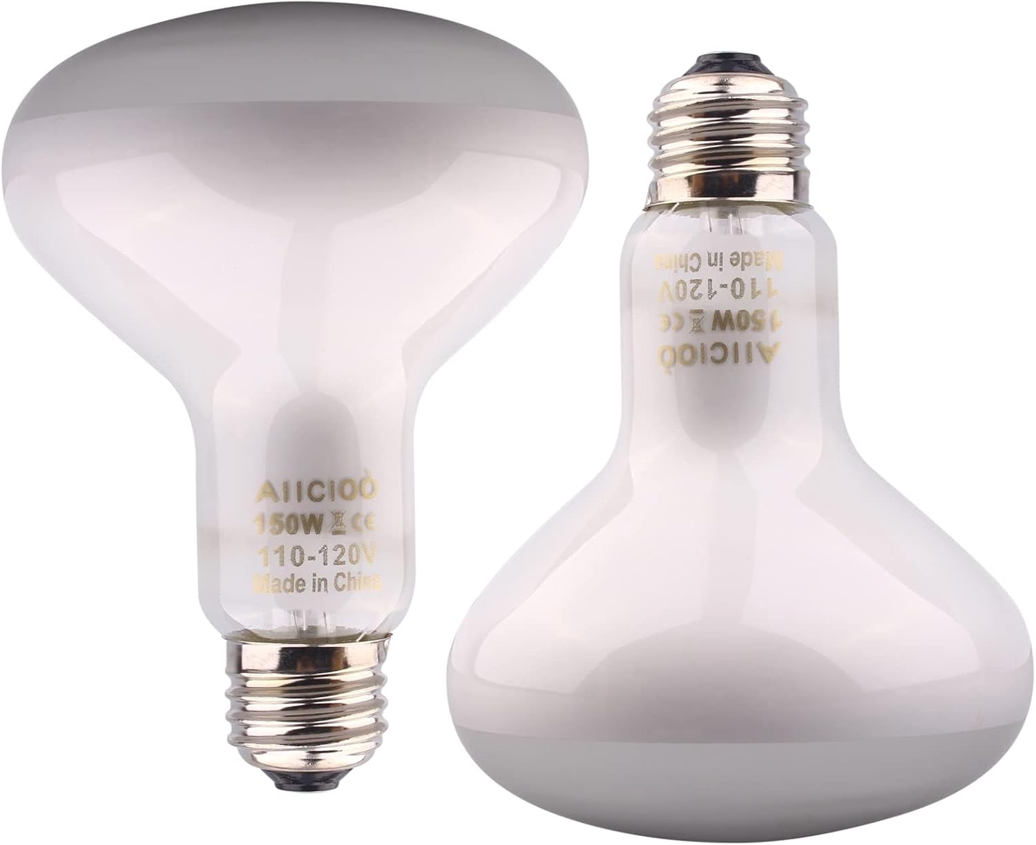 Aiicioo Reptile Basking Light Bulb - 150W Reptile Heat Lamp 2 Pack UVA Daylight Amphibians Basking Bulb for Bearded Dragon Turtle Hermit Crab Gecko Lizard Chicken - Image 7