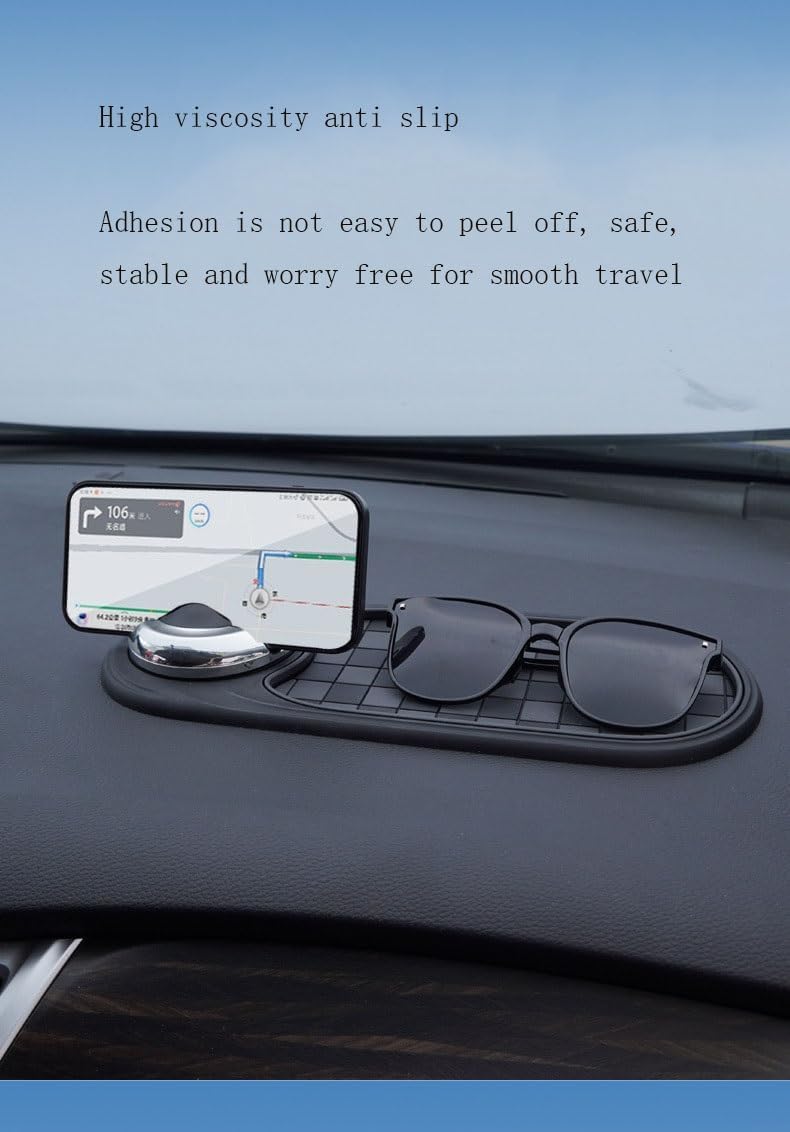 Multifunctional Car Anti-Slip Mat Mobile Phone Holder for Dashboard - Non-Slip Sticky Mount Stand for Car, Adjustable and Secure Grip for Phones, GPS, and Accessories (Silvery) - Image 3