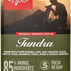 ORIJEN Grain Free Poultry Free High Protein Dry Dog Food Tundra Recipe 23.5lb Bag