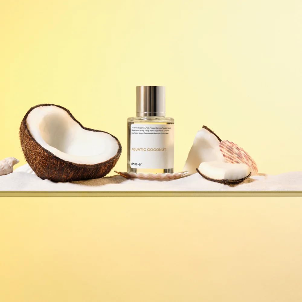 Dossier - Aquatic Coconut - Eau de Parfum - Inspired by Beach Walk - Long-lasting Fragrance - Vegan - Paraben Free - Unisex - 50ml / 1.7oz - Image 2