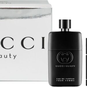 Gucci Guilty Pour Homme 3 Pcs Gift Set: Eau de Parfum 90ml Spray + 75ml Deo + 50ml Gel – Hard Box