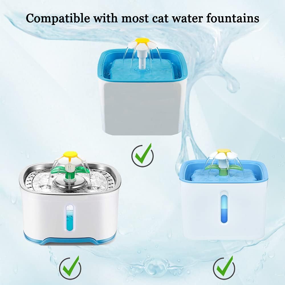 Cat Water Fountain Filters, Cirfifth Cat Fountain Filter Replacement, for Square Cat Water Fountain Inside (12 Pack) - Image 3