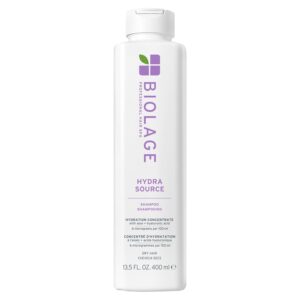 Biolage Hydra Source Shampoo – Softens, Moisturizes & Adds Shine, For Dry Hair, Infused with Micro-Filtered Aloe Vera & Fermented Hyaluronic Acid, Vegan & Paraben-Free