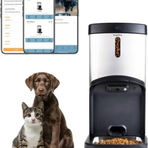 SMARTFeeder 20L Automatic Dog and Cat Feeder – Stainless Steel Pet Food Dispenser with Wi-Fi App, Scheduled Feedings, Portion Control, HD Camera, Speaker & Microphone