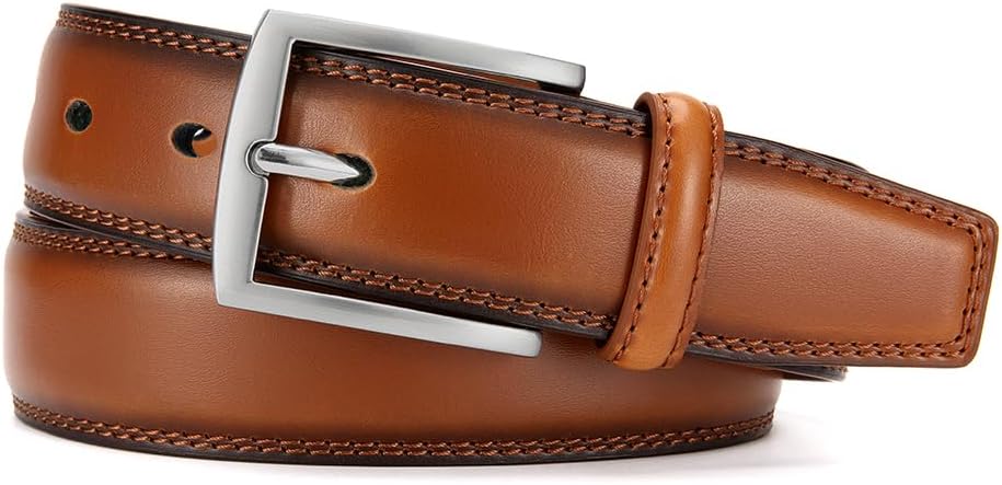 DOOPAI Mens Dress Belt - Genuine Leather Dress Belts For Men,Casual Suit Jeans Belt-Single Prong Buckle black belt - Image 6
